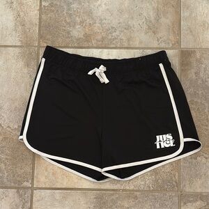 Justice Black and White Athletic Shorts Size XL 16/18 Plus Girls